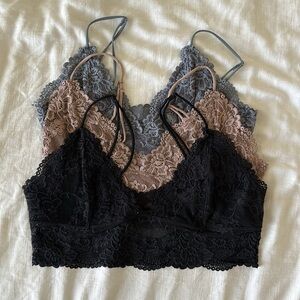 Set of Lace Bralettes/Going out Tops